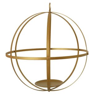 Add a Touch of Glamour to Your Event with the 24" Gold Wrought Iron Open Frame Centerpiece Ball