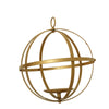 Gold Wrought Iron Open Frame Centerpiece Ball, Candle Holder Floral Display Hanging Sphere#whtbkgd
