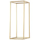 24inch Rectangular Gold Metal Wedding Flower Stand, Geometric Column Frame Centerpiece#whtbkgd