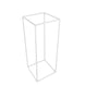2 Pack | 32inch Glossy White Metal Wedding Flower Stand, Geometric Vase Column Centerpiece#whtbkgd
