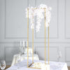 40inch Matte Gold Wedding Flower Stand - Metal Vase Column Stand - Geometric Centerpiece Vase