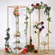48inch Matte Gold Wedding Flower Stand - Metal Vase Column Stand - Geometric Centerpiece Vase