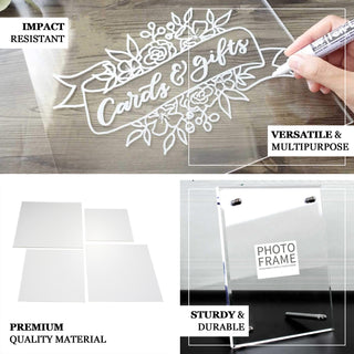 Clear Acrylic Plexiglass Sheets for Versatile Event Decor