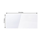 2 Pack | 40x12inch Clear Acrylic DIY Sign Board Plexiglass Sheets, Rectangular Side Plates