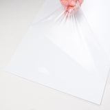 Set of 4 | White Acrylic DIY Sign Board Plexiglass Sheets, Rectangular Side Plates