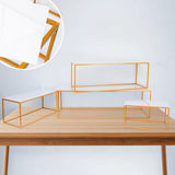 Set of 4 | White Acrylic DIY Sign Board Plexiglass Sheets, Rectangular Side Plates