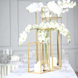 The Perfect Addition to Your Wedding Decor - Matte Gold Metal Frame Flower Stand