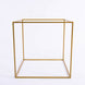 2 Pack | 20inch Square Gold Metal Frame Wedding Flower Stands, Geometric Centerpieces#whtbkgd