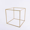 2 Pack | 24inch Square Gold Metal Frame Wedding Flower Stands, Geometric Centerpieces#whtbkgd