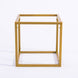 2 Pack | 8inch Square Gold Metal Frame Wedding Flower Stands, Geometric Centerpieces#whtbkgd