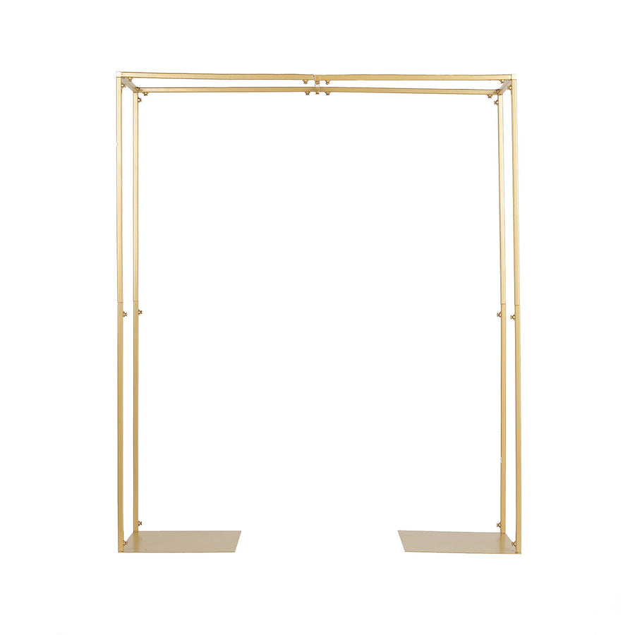 48inch Tall Gold Adjustable Over The Table Metal Flower Arch Frame Stand#whtbkgd