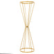 27inch Dual Cone Reversible Gold Metal Geometric Flower Stand, Wedding Vase Pedestal#whtbkgd