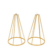 27inch Dual Cone Reversible Gold Metal Geometric Flower Stand, Wedding Vase Pedestal