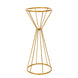 20inch Dual Cone Reversible Gold Metal Geometric Flower Stand, Wedding Vase Pedestal#whtbkgd