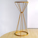 20inch Dual Cone Reversible Gold Metal Geometric Flower Stand, Wedding Vase Pedestal