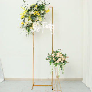 Stunning Gold Metal Frame Wedding Arch for Elegant Celebrations