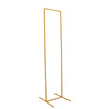 5.5ft Slim Gold Metal Frame Wedding Arch, Rectangular Backdrop Stand, Floral Display Frame#whtbkgd