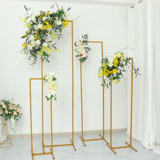 Stylish and Versatile Gold Metal Frame Wedding Arch Stands
