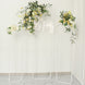 Set of 4 | Slim White Metal Frame Wedding Arch, Rectangular Backdrop Stand, Floral Display Frame