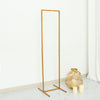4.5ft Slim Gold Metal Frame Wedding Arch, Rectangular Backdrop Stand, Floral Display Frame
