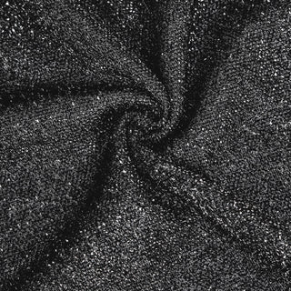 Create Memorable Moments with the 7ft Black Shimmer Tinsel Spandex Chiara Backdrop Stand Cover