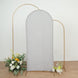 6ft Silver Shimmer Tinsel Spandex Chiara Backdrop Stand Cover For Fitted Round Top Wedding Arch
