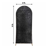 5ft Shimmer Tinsel Spandex Chiara Backdrop Stand Cover For Fitted Round Top Wedding Arch