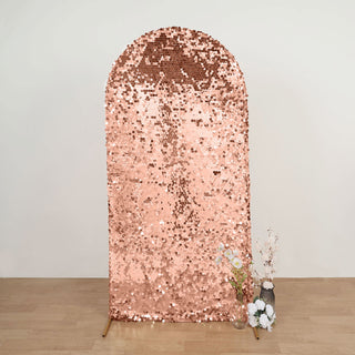 Sparkly Rose Gold Sequin Backdrop Stand Cover