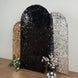 7ft Sparkly Black Double Sided Big Payette Sequin Chiara Backdrop Stand Cover For Fitted Round Top