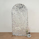 7ft Sparkly Silver Double Sided Big Payette Sequin Chiara Backdrop Stand Cover For Fitted Round Top 