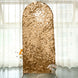 6ft Sparkly Gold Double Sided Big Payette Sequin Chiara Backdrop Stand Cover For Fitted Round Top