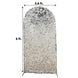 6ft Sparkly Silver Double Sided Big Payette Sequin Chiara Backdrop Stand Cover For Fitted Round Top 