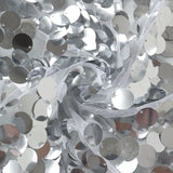 6ft Sparkly Silver Double Sided Big Payette Sequin Chiara Backdrop Stand Cover For Fitted#whtbkgd