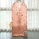 5ft Sparkly Rose Gold Double Sided Big Payette Sequin Chiara Backdrop Stand Cover For Fitted Round