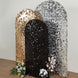 5ft Sparkly Black Double Sided Big Payette Sequin Chiara Backdrop Stand Cover For Fitted Round Top 