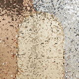 5ft Sparkly Champagne Double Sided Big Payette Sequin Chiara Backdrop Stand Cover For Fitted Round