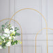 7ft Gold Metal Wedding Arch Chiara Backdrop Stand Floral Display Frame With Round Top
