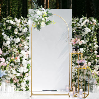 Elegant Gold Metal Wedding Arch Stand for a Memorable Entrance
