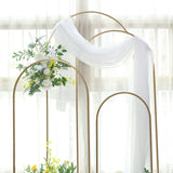Set of 4 | Gold Metal Wedding Arch Chiara Backdrop Stand Floral Display Frame With Round Top

