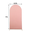 7ft Matte Dusty Rose Spandex Fitted Chiara Backdrop Stand Cover For Round Top Wedding Arch
