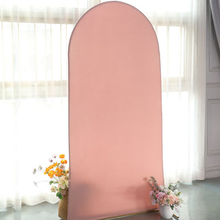 Capture Stunning Moments with the 7ft Matte Dusty Rose Spandex Fitted Chiara Backdrop Stand Cover