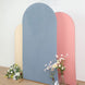 7ft Matte Dusty Blue Spandex Fit Round Top Wedding Arch Frame Cover
