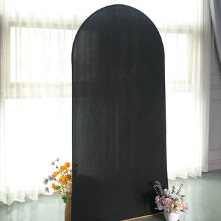 Unleash Your Creativity with the 7ft Matte Black Spandex Fitted Chiara Backdrop Stand Cover