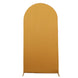 7ft Matte Gold Spandex Fitted Chiara Backdrop Stand Cover For Round Top Wedding Arch