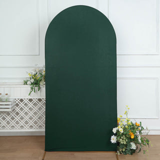 7ft Matte Hunter Emerald Green Spandex Fitted Chiara Backdrop Stand Cover