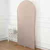 7ft Matte Nude Spandex Fitted Chiara Backdrop Stand Cover For Round Top Wedding Arch