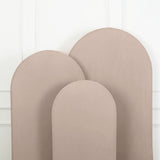7ft Matte Nude Spandex Fitted Chiara Backdrop Stand Cover For Round Top Wedding Arch