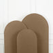 7ft Matte Taupe Spandex Fitted Chiara Backdrop Stand Cover For Round Top Wedding Arch