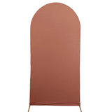 7ft Matte Terracotta (Rust) Spandex Fitted Chiara Backdrop Stand Cover