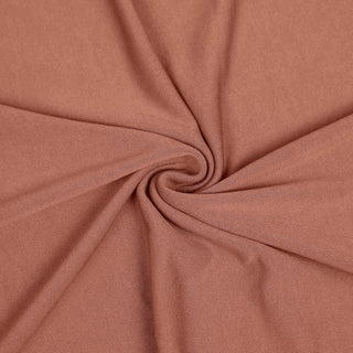Elevate Your Event Decor with the 7ft Matte Terracotta (Rust) Spandex Fitted Chiara Backdrop Stand Cover